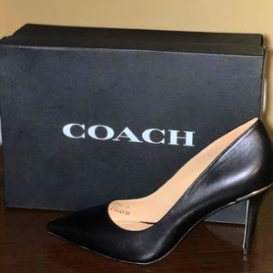 Coach black leather pumps - size 10B